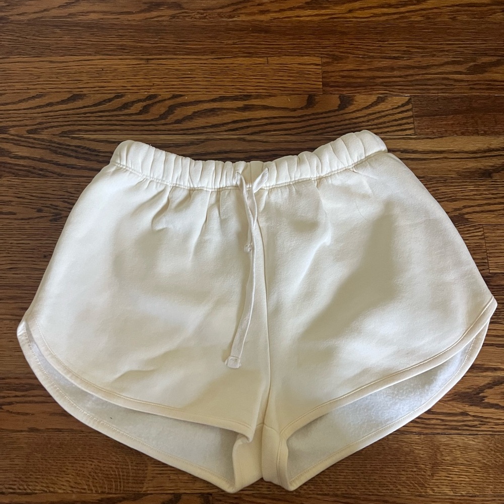 Women's Pastel Yellow Sweat Shorts
